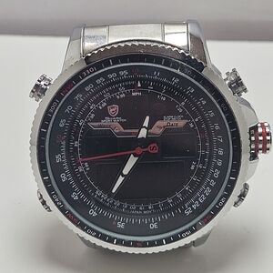 Shark - Black Dial Stainless Analog Watch